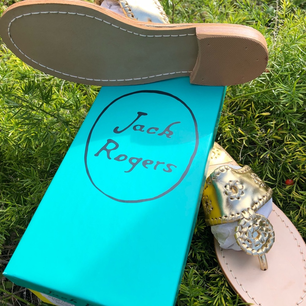 Jack Rogers Classic Navajo Gold Size 7 - Picture 2 of 2